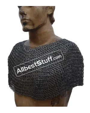 9 MM Full Flat Riveted Dome Riveted Chain Mail Camail